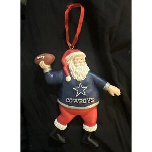 Kurt S Adler NFL Jersey Dallas Cowboys Santa Claus Christmas Ornament Football